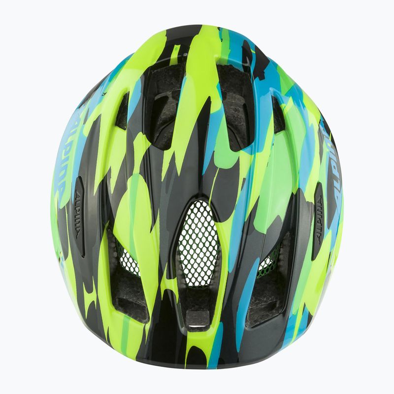 Detská cyklistická prilba Alpina Pico neónovo green/blue/gloss 3