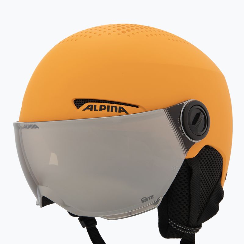 Detská lyžiarska prilba Alpina Zupo Visor Q-Lite burned/ yellow matt 8