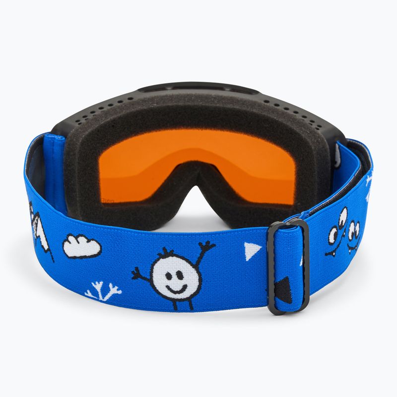 Detské lyžiarske okuliare Alpina Piney black/blue matt/orange 3