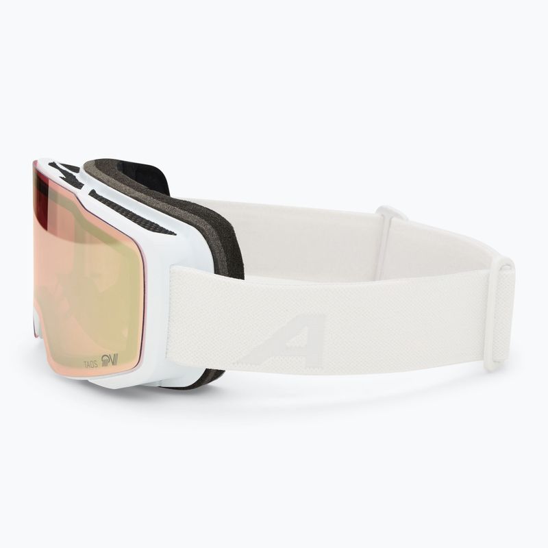 Lyžiarske okuliare Alpina Taos QV white matt/ gold 4