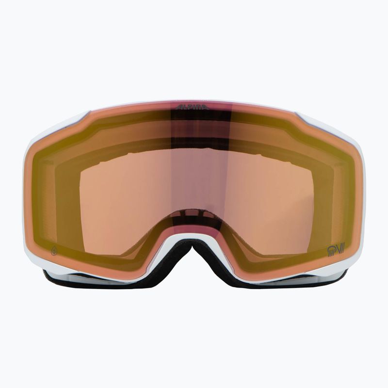 Lyžiarske okuliare Alpina Taos QV white matt/ gold 6