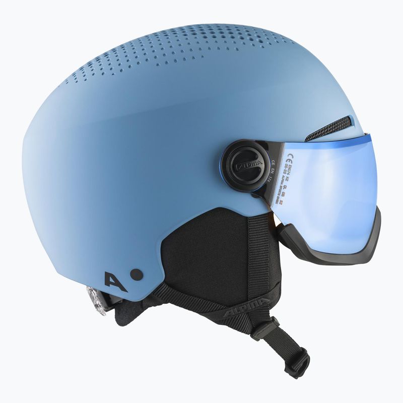 Detská lyžiarska prilba Alpina Zupo Visor Q-Lite smoke/ blue matt 2