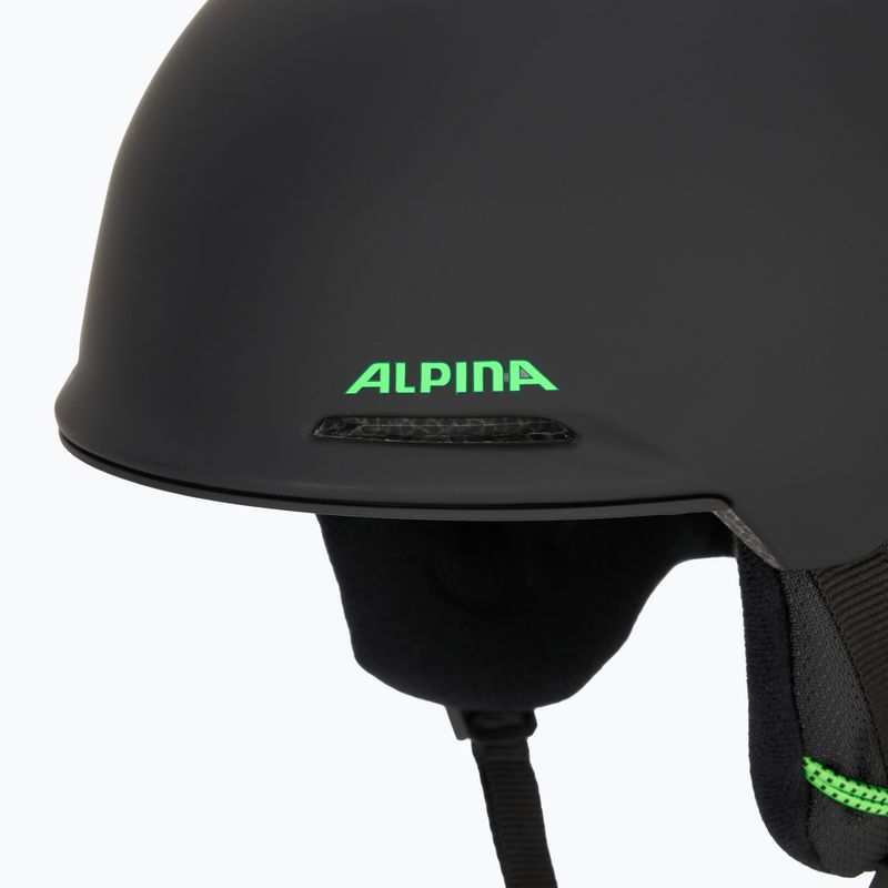 Detská lyžiarska prilba Alpina Brix black/ neon matt 7