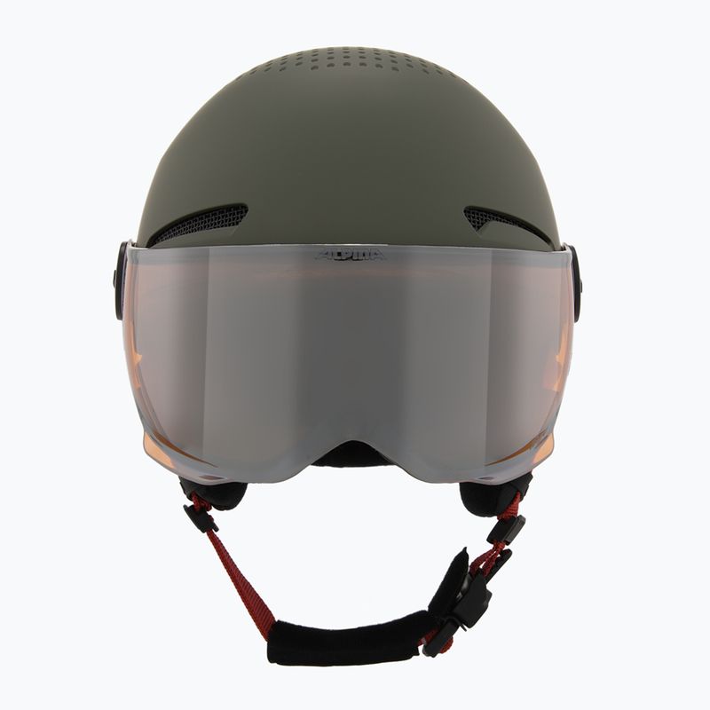 Detská lyžiarska prilba Alpina Zupo Visor Q-Lite olive/ red matt 2