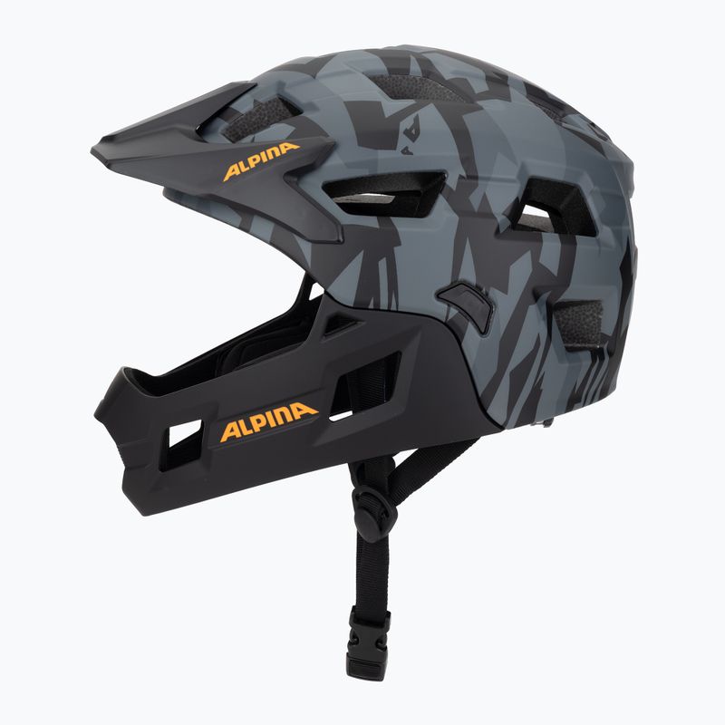 Detská cyklistická prilba Alpina Rupi black camo/orange matt 3