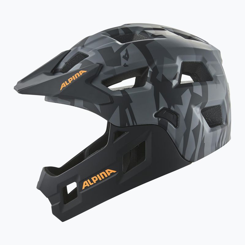 Detská cyklistická prilba Alpina Rupi black camo/orange matt 4