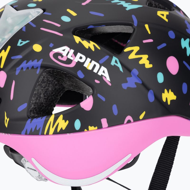 Detská cyklistická prilba Alpina Ximo Flash black confetti matt 9