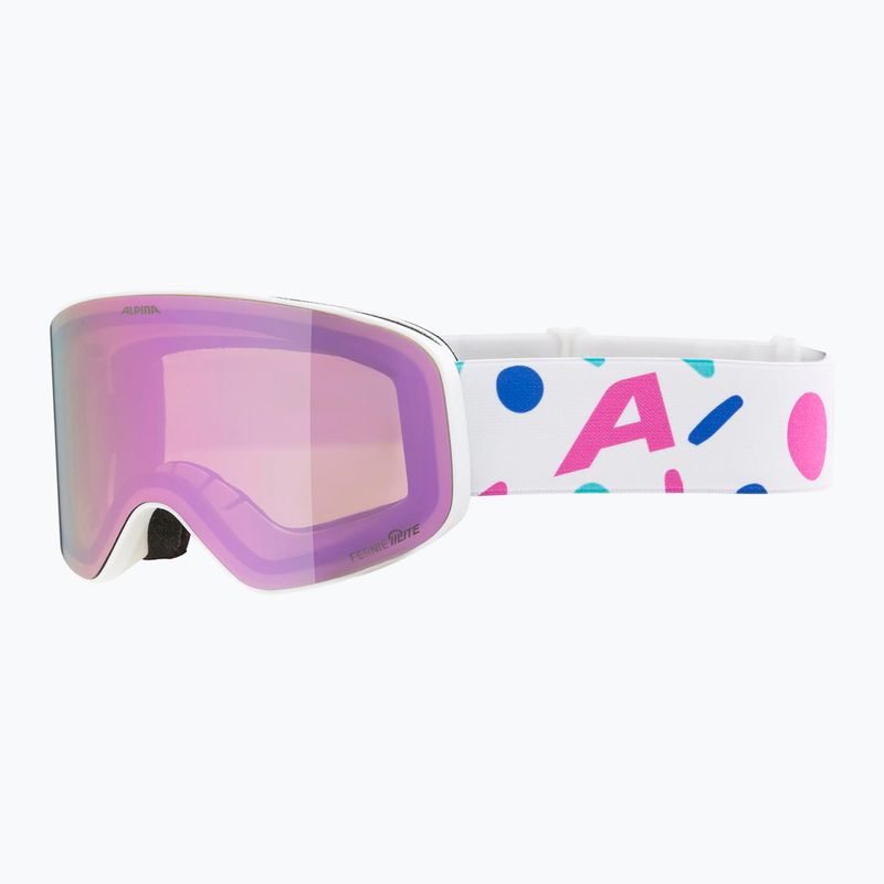 Detské lyžiarske okuliare Alpina Fernie Q-Lite white/confetti matt