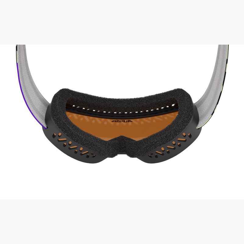 Detské lyžiarske okuliare Alpina Piney 2.0 sunny/lime matt/orange 6