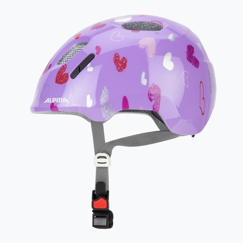 Detská cyklistická prilba Alpina Ximo 2 Jr purple hearts gloss 3