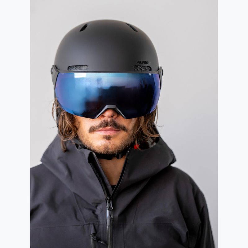 Lyžiarska prilba Alpina Arber 2 Visor Q-Lite black matte 5