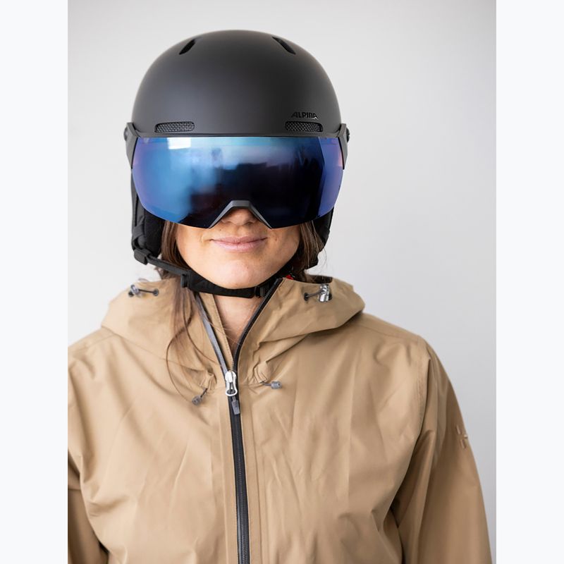 Lyžiarska prilba Alpina Arber 2 Visor Q-Lite black matte 7