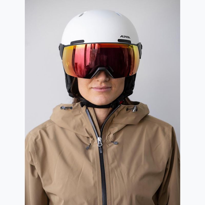 Lyžiarska prilba Alpina Arber 2 Visor Q-Lite white matt 7