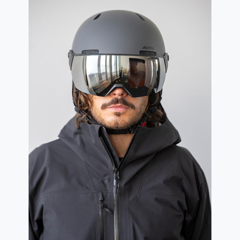 Lyžiarska prilba Alpina Arber 2 Visor Q-Lite midnight grey 5
