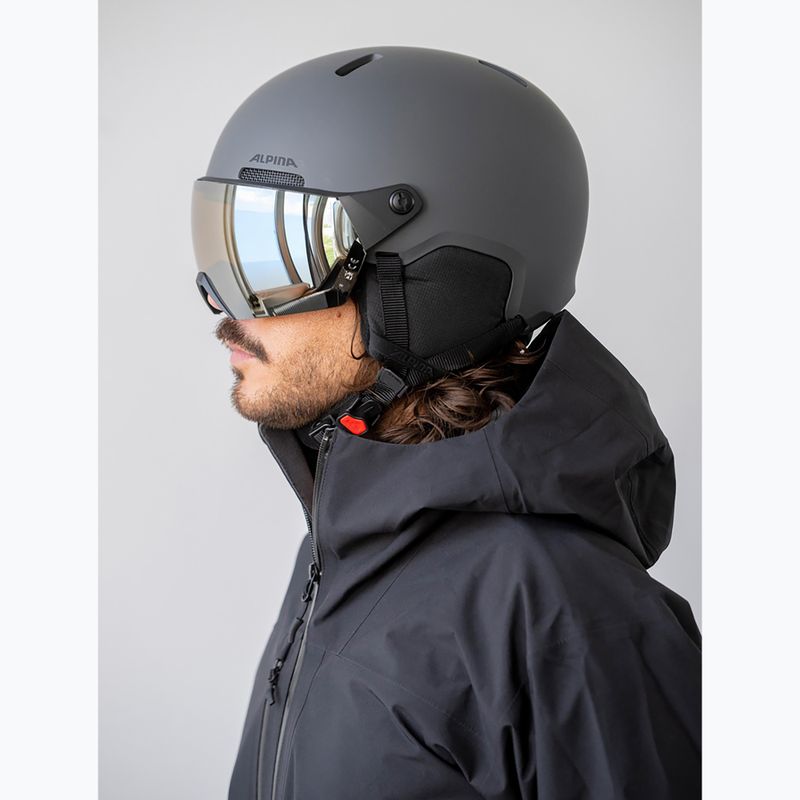 Lyžiarska prilba Alpina Arber 2 Visor Q-Lite midnight grey 6