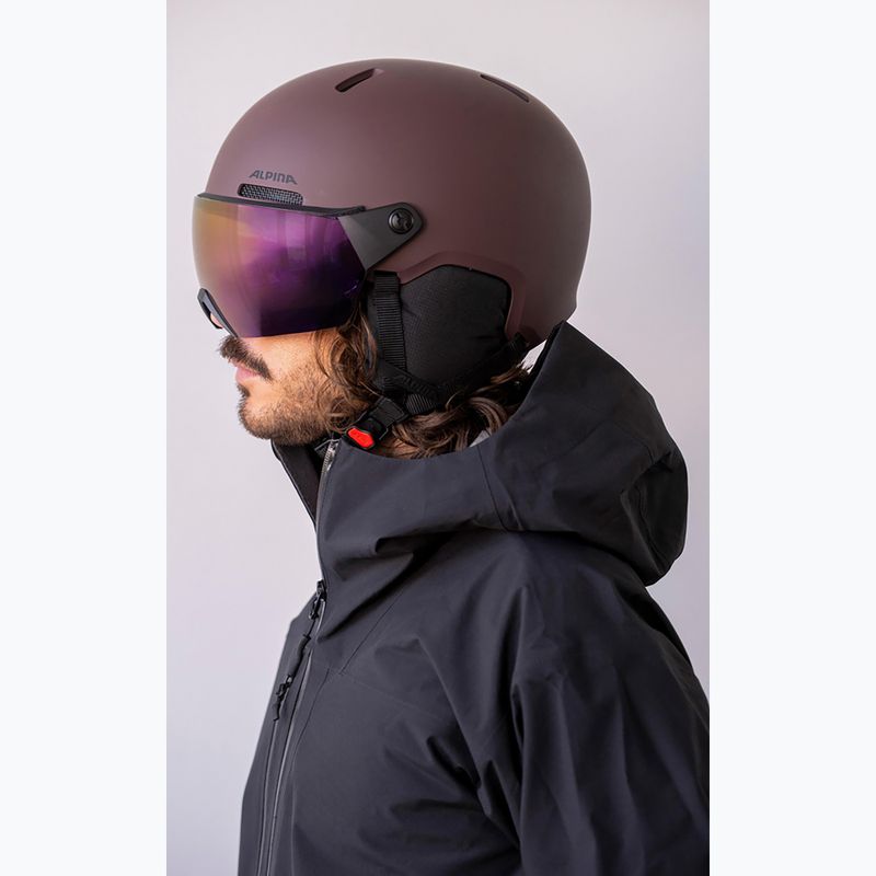 Lyžiarska prilba Alpina Arber 2 Visor Q-Lite ox brown matt 6