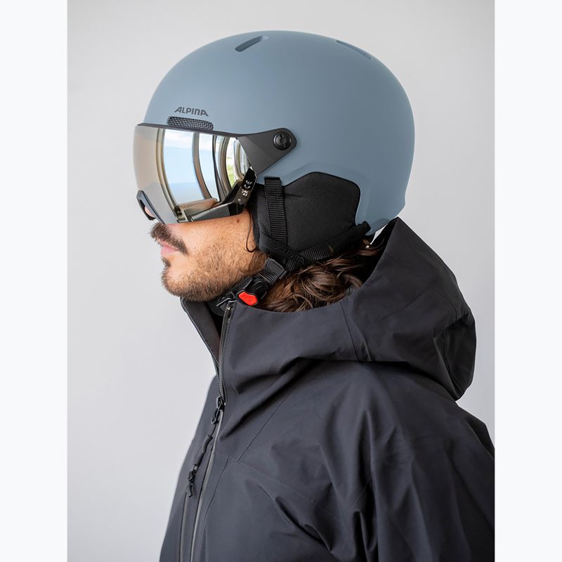 Lyžiarska prilba Alpina Arber 2 Visor Q-Lite ice blue matt 4