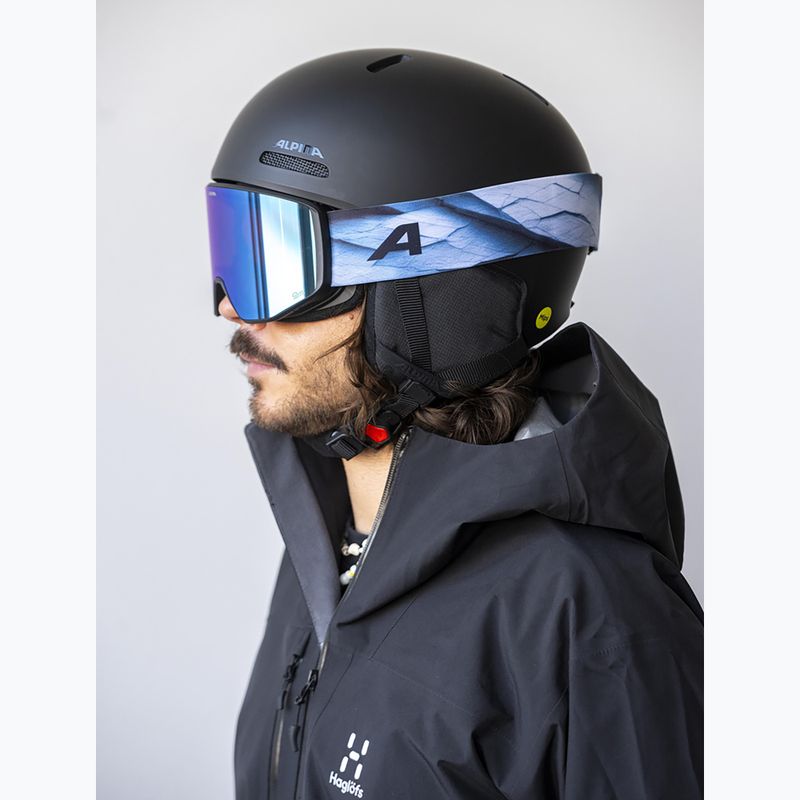 Lyžiarske okuliare Alpina Venet M Q-Lite  black/blue matt 5