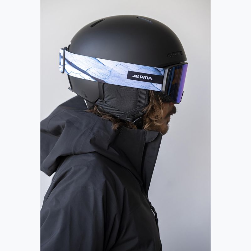 Lyžiarske okuliare Alpina Venet M Q-Lite  black/blue matt 6