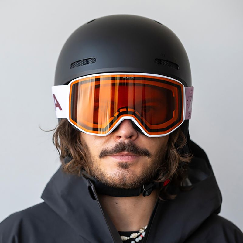 Lyžiarske okuliare Alpina Venet M white/rose matt 8