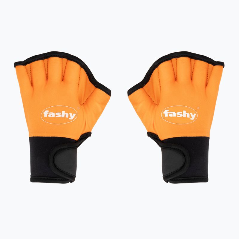 Aquafitness rukavice  Fashy 4462 neoprénové oranžová/čierna