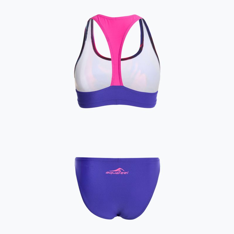 Dámske dvojdielne plavky aquafeel Racerback blue pink flames 2