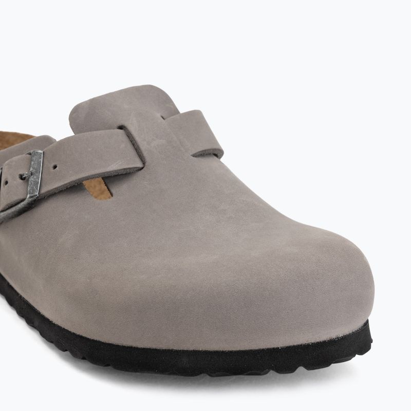 Šľapky BIRKENSTOCK Boston Soft Footbed Oiled Leather Regular iron 7
