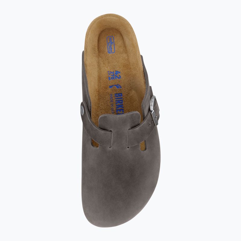 Šľapky BIRKENSTOCK Boston Soft Footbed Oiled Leather Narrow iron 10