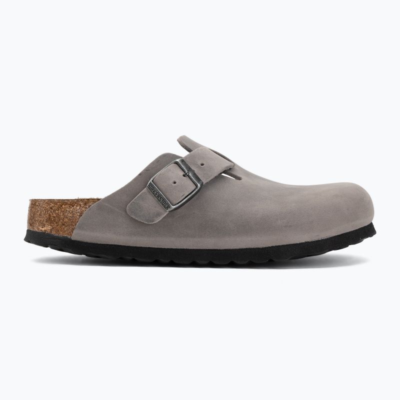 Šľapky BIRKENSTOCK Boston Soft Footbed Oiled Leather Narrow iron 2