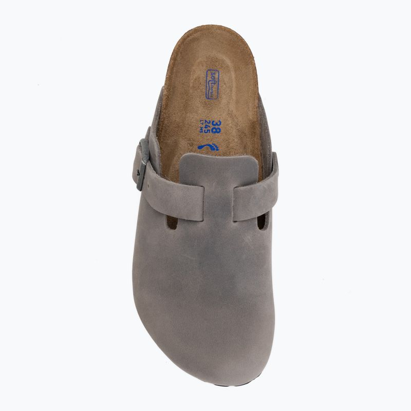 Šľapky BIRKENSTOCK Boston Soft Footbed Oiled Leather Narrow iron 5