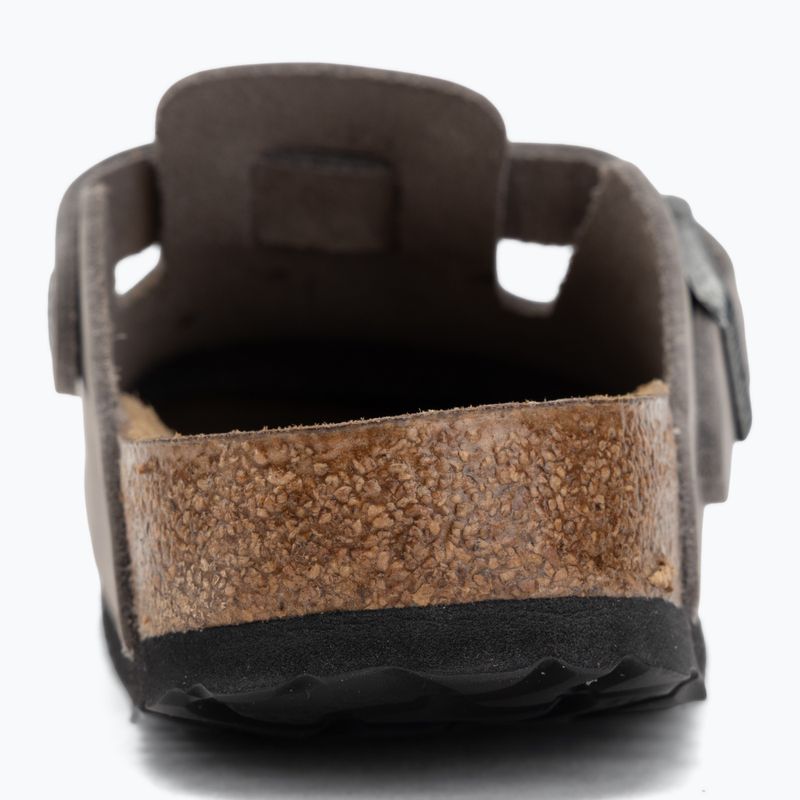 Šľapky BIRKENSTOCK Boston Soft Footbed Oiled Leather Narrow iron 6