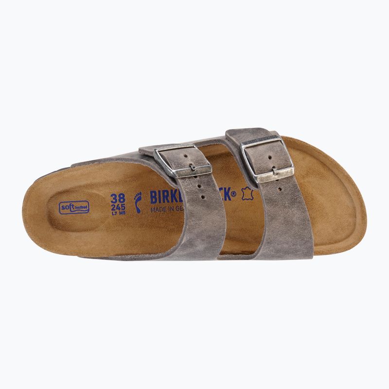 Šľapky BIRKENSTOCK Arizona Soft Footbed Oiled Leather Narrow iron 8