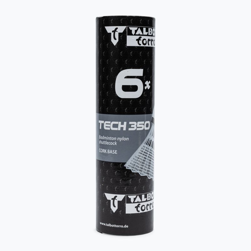 Talbot-Torro Tech 350 bedmintonové raketky, nylon 6 ks biela 479102