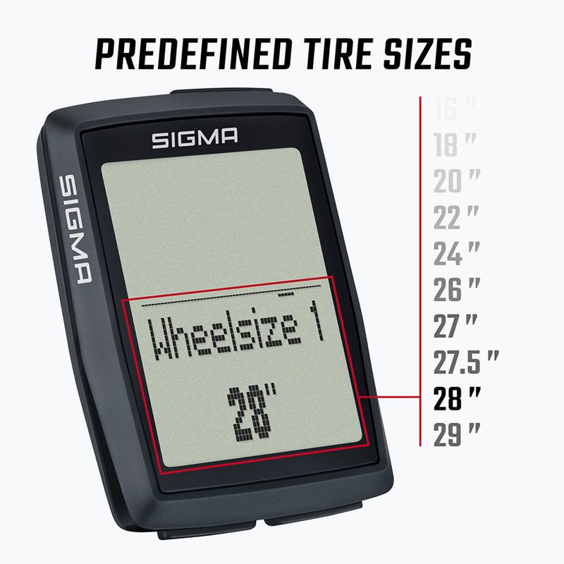 Počítadlo bicyklov Sigma BC 14.0 WL STS CAD čierne 14212 6