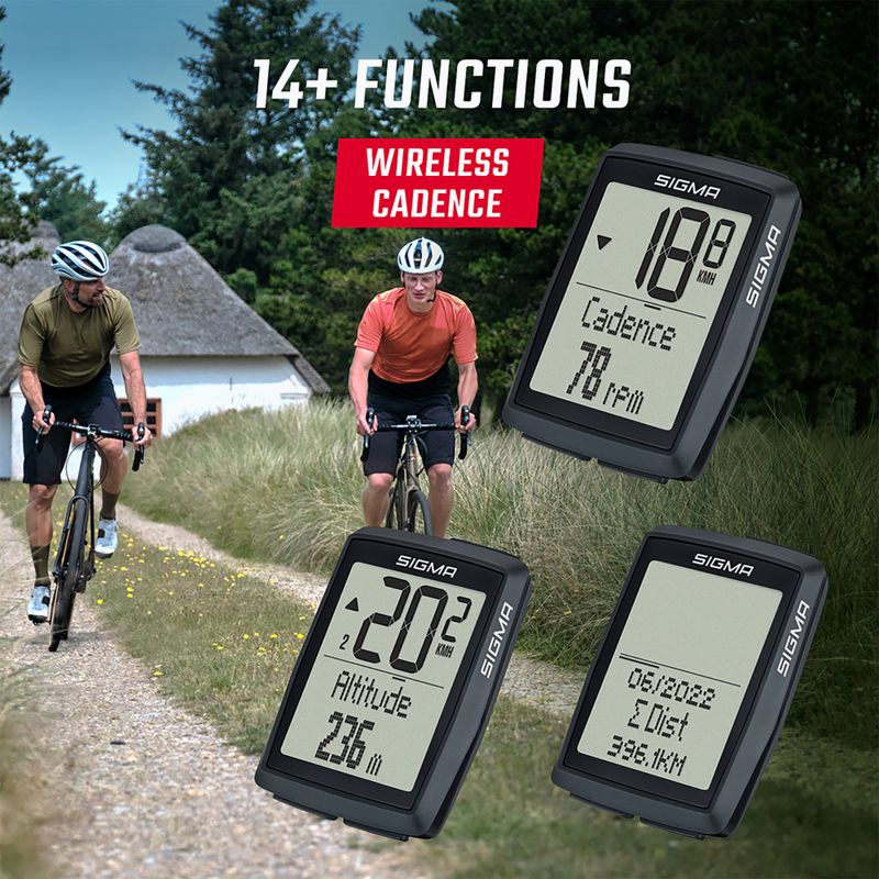 Počítadlo bicyklov Sigma BC 14.0 WL STS CAD čierne 14212 7