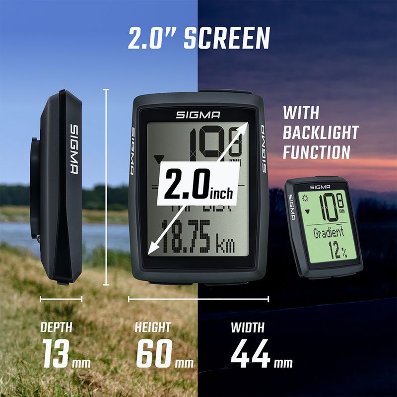 Počítadlo bicyklov Sigma BC 14.0 WL STS CAD čierne 14212 8