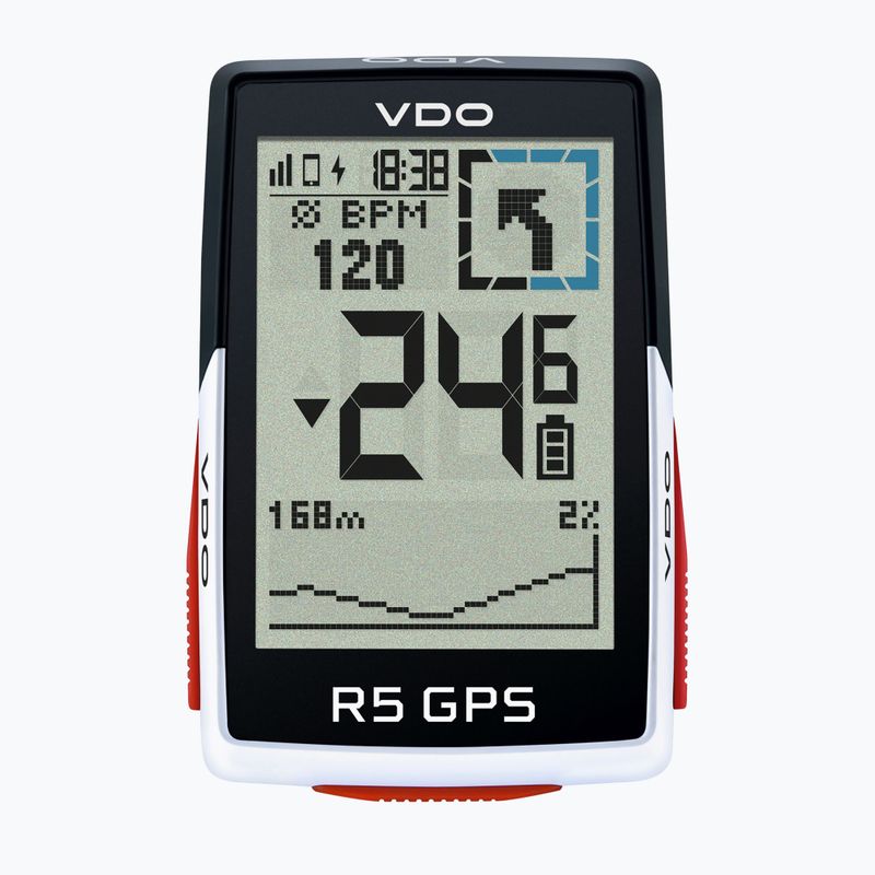 VDO R5 GPS Full Sensor Set cyklopočítač čiernobiely 64052