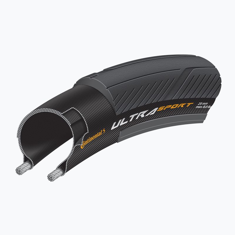 Plášť na bicykel  Continental Ultra Sport III 700 x 28C black 5