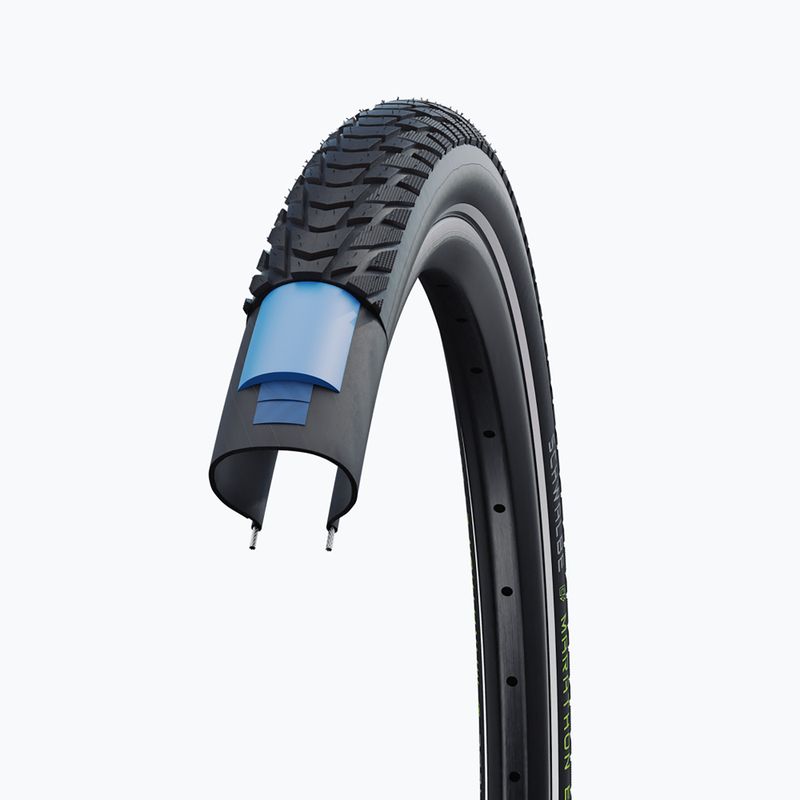 SCHWALBE Marathon E-Plus Smart Dualguard Addix E wire čierna reflexná cyklistická pneumatika 6