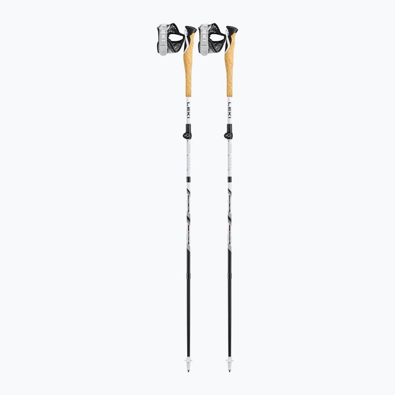 Trekingové palice LEKI Cross Trail FX Superlite bielo-čierne