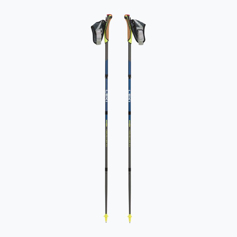 Palice na nordic walking LEKI Traveller FX.One Carbon tmavomodro-strieborné 6532582111