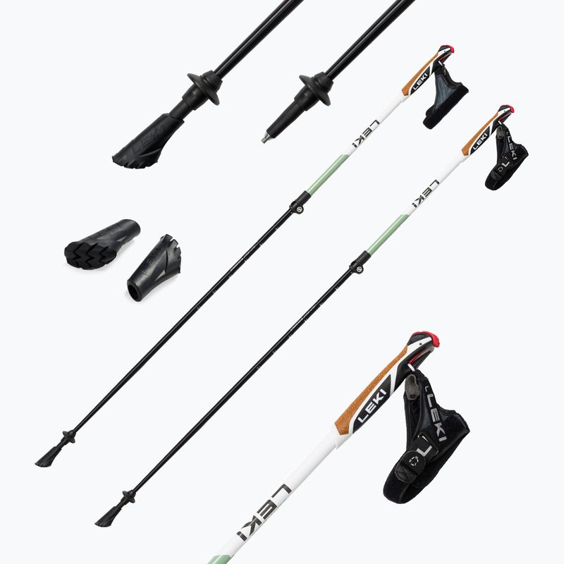 Palice na nordic walking LEKI Spin Shark SL bielo-zelené 65326141 4