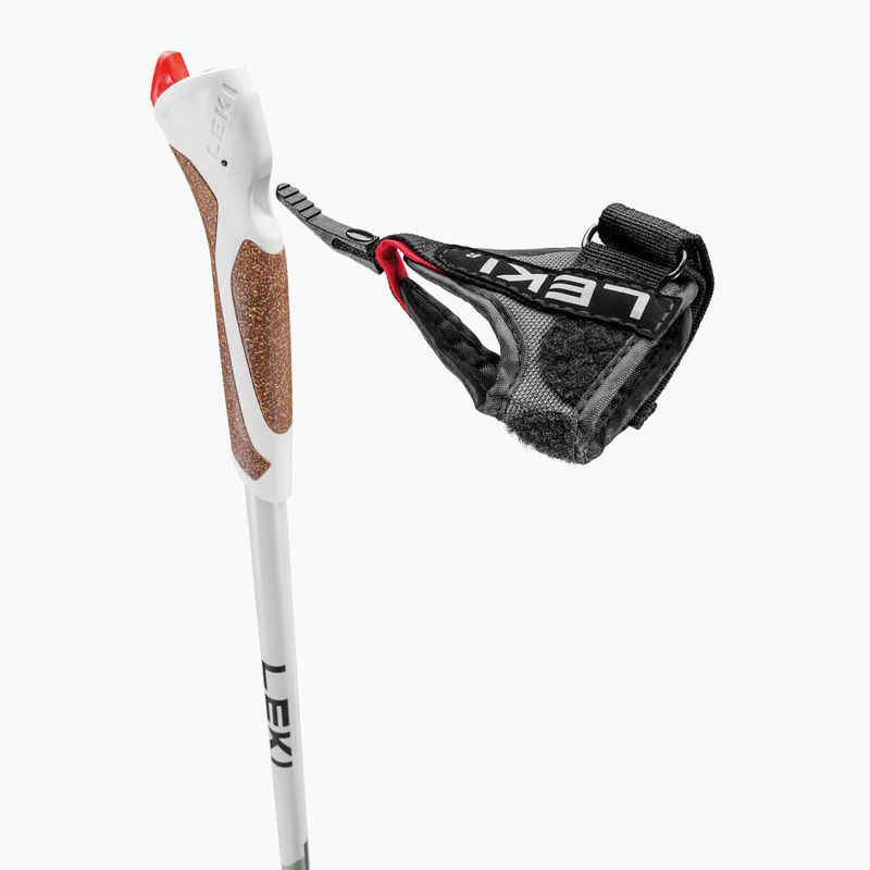 Palice na nordic walking LEKI Passion bielo-zelené 653252511 4