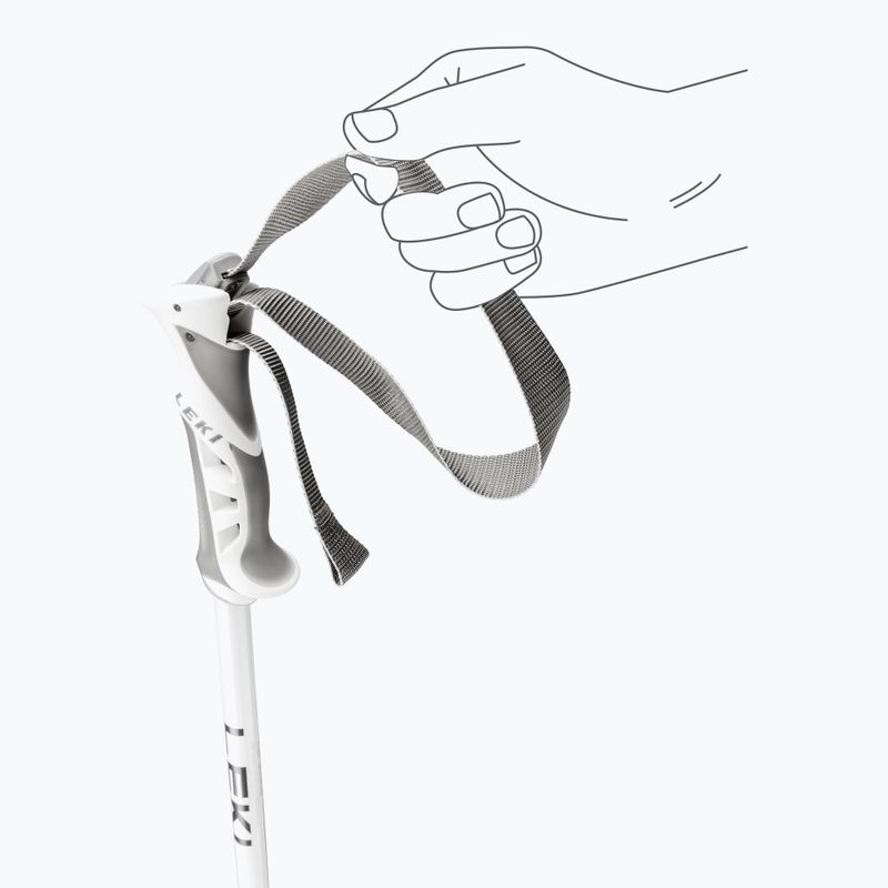 Dámske lyžiarske palice LEKI Bliss silvergrey/white/rose gold 5