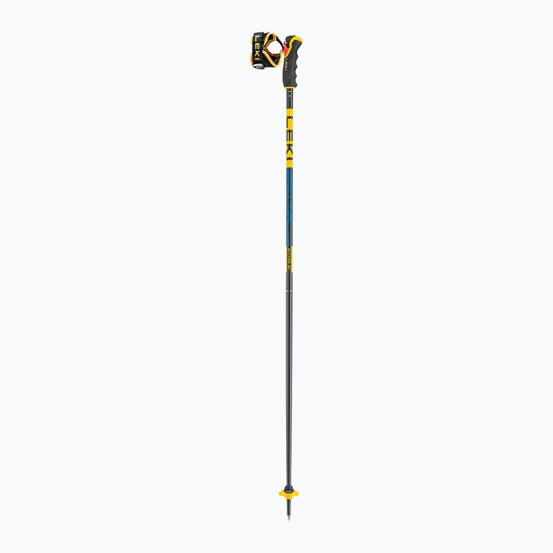 Lyžiarske paličky LEKI Spitfire 3D denim blue/ aegean blue/ mustard yellow