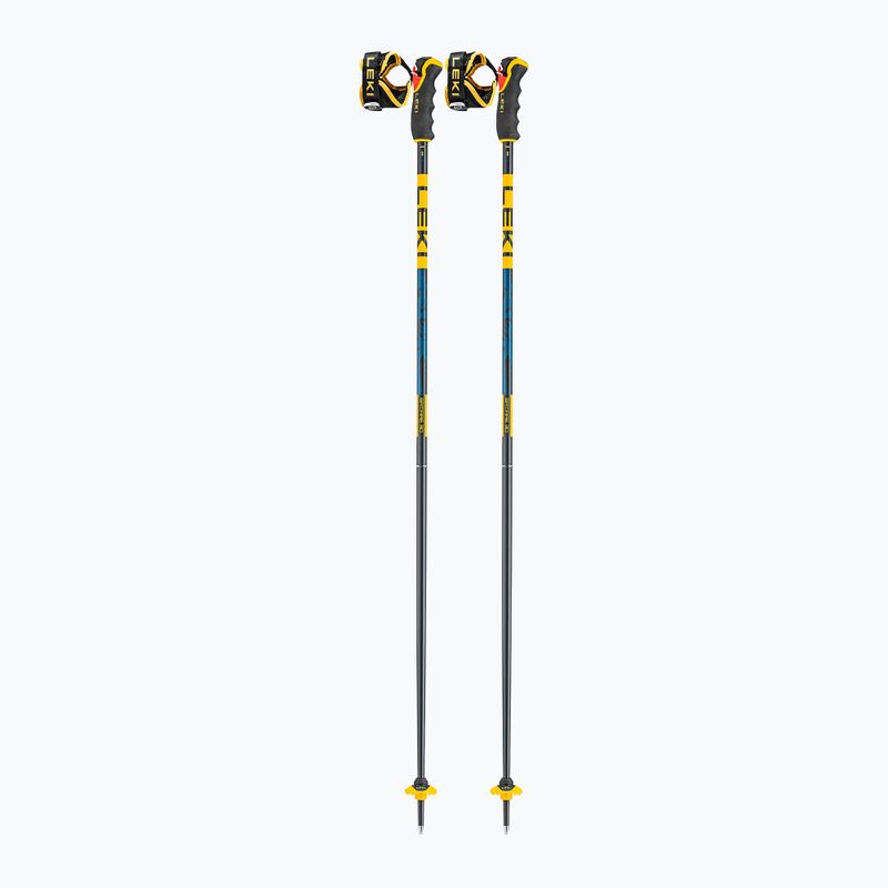 Lyžiarske paličky LEKI Spitfire 3D denim blue/ aegean blue/ mustard yellow 2