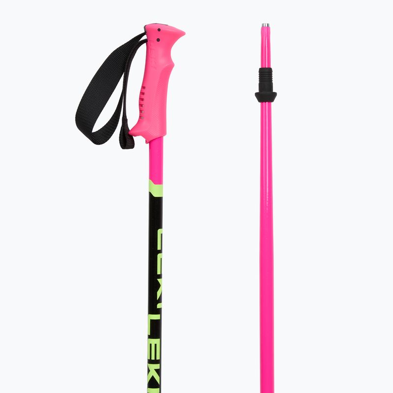 Lyžiarske paličky dziecięce LEKI Racing neon pink/ black/ neon yellow 3