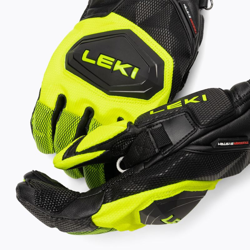 Pánske lyžiarske rukavice LEKI WCR Venom SL 3D black ice/lemon 4