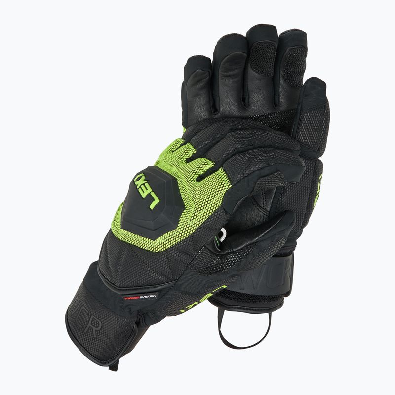 Pánske lyžiarske rukavice LEKI WCR Coach 3D black/ ice lemon