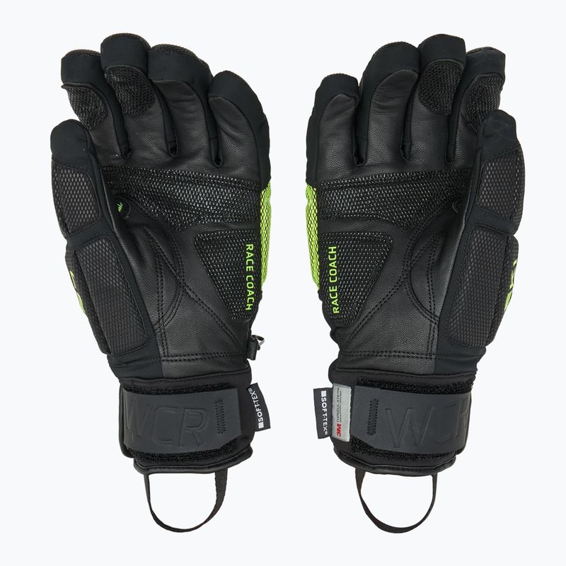 Pánske lyžiarske rukavice LEKI WCR Coach 3D black/ ice lemon 2